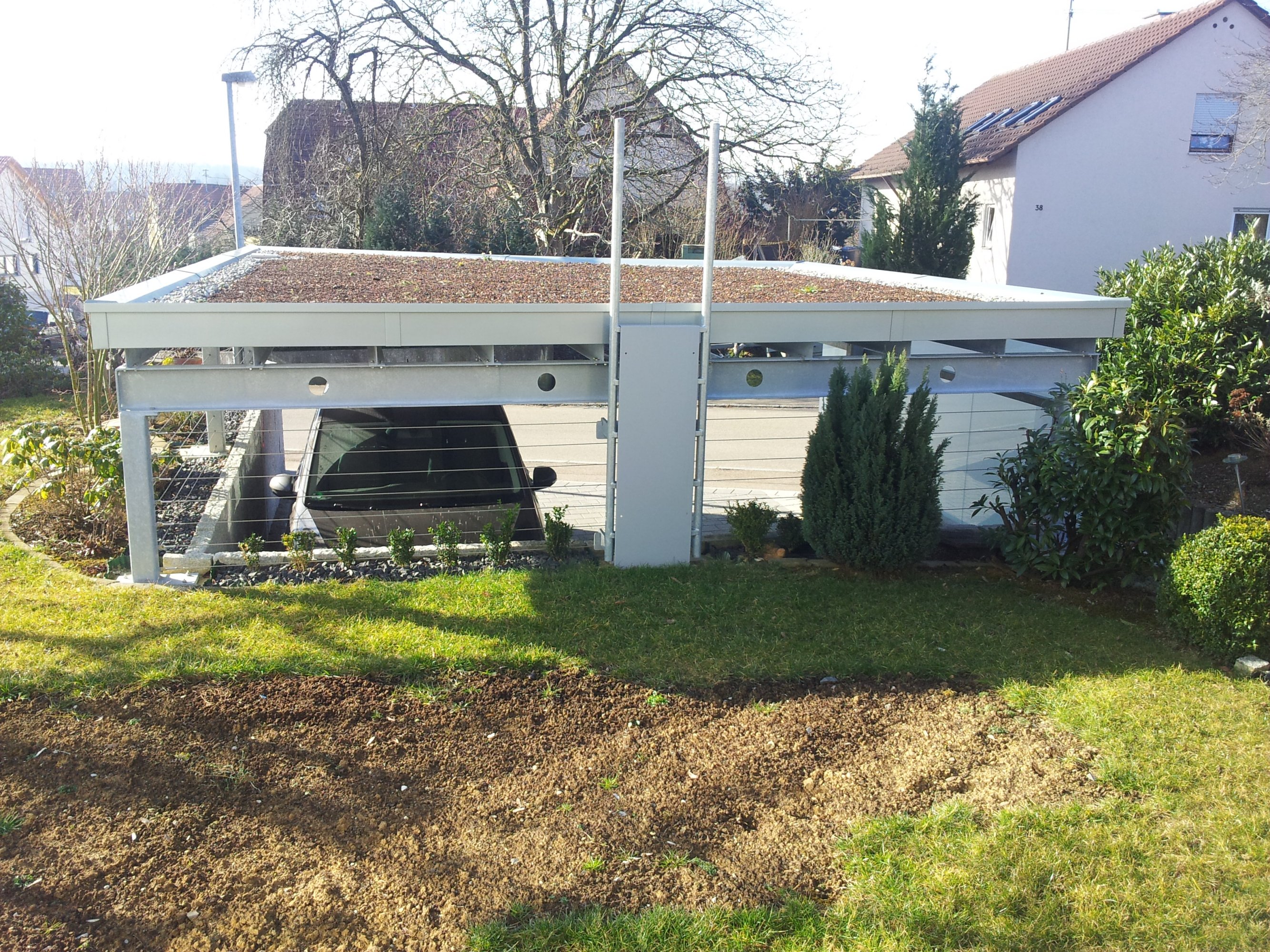 Carport Mit Dachbegrünung