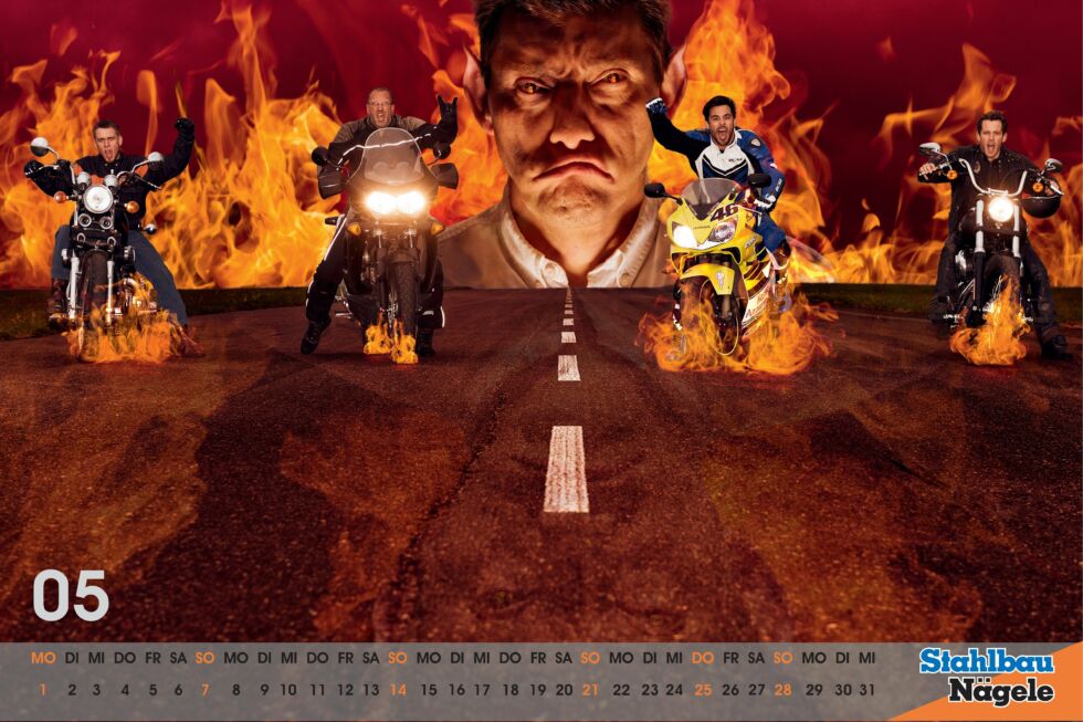 Stahlbau Nägele Kalender 2017-Gighway to hell