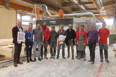 Verleihung Stahlbau Nägele Nachunternehmerpreis an Holzbau Rubner aus Brixen