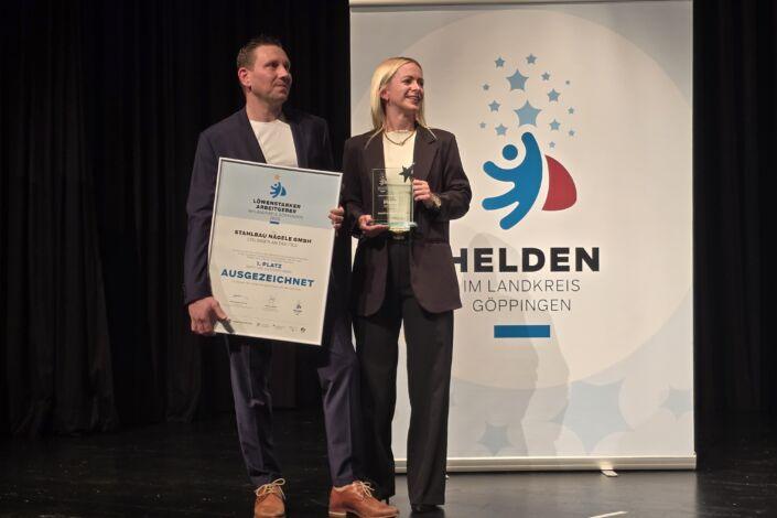 Stahlbau Nägele gewinnt den 1. Platz bei der Heldenwahl 2025 im Landkreis Göppingen